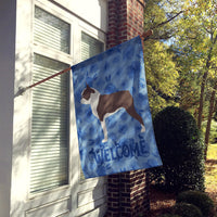 Boston Terrier Welcome Flag Canvas House Size CK6171CHF