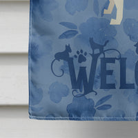 Boston Terrier Welcome Flag Canvas House Size CK6229CHF