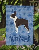 Boston Terrier Welcome Flag Garden Size CK6229GF