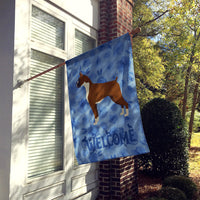 Boxer Welcome Flag Canvas House Size CK6230CHF