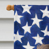 American Water Spaniel  American Flag Flag Canvas House Size CK6402CHF