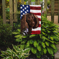American Water Spaniel  American Flag Flag Garden Size CK6402GF