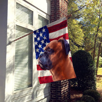 Boxer Dog American Flag Flag Canvas House Size CK6454CHF