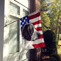 Braque d'Auvergne Dog American Flag Flag Canvas House Size CK6457CHF