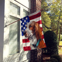 Welsh Springer Spaniel American Flag Flag Canvas House Size CK6753CHF