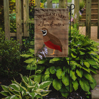 Chinese Painted or King Quail Welcome Flag Garden Size CK6900GF