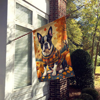 Boston Terrier Fall House Flag