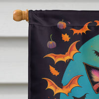 Jack Russell Terrier Witchy Halloween House Flag