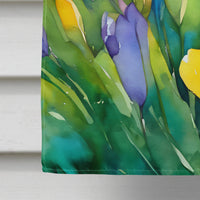 Freesias in Watercolor House Flag
