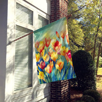Freesias in Watercolor House Flag