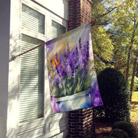 Lavender in Watercolor House Flag