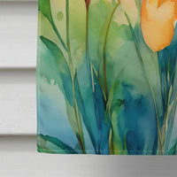Lilies in Watercolor House Flag