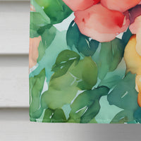Georgia Cherokee Rose in Watercolor House Flag