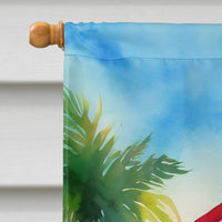 Hawaii Hawaiian Hibiscus in Watercolor House Flag