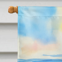 Kansas Sunflowers in Watercolor House Flag