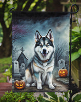 Alaskan Malamute Spooky Halloween Garden Flag