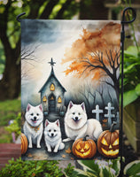 American Eskimo Spooky Halloween Garden Flag