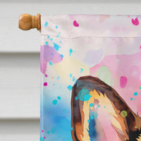 German Shepherd Hippie Dawg House Flag