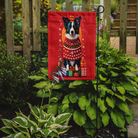 Border Collie Holiday Christmas Garden Flag