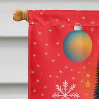 German Spitz Holiday Christmas House Flag