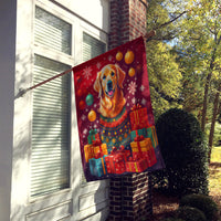 Golden Retriever Holiday Christmas House Flag