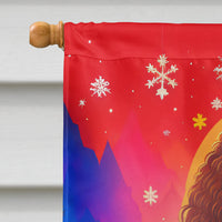 Irish Water Spaniel Holiday Christmas House Flag