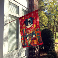 Japanese Chin Holiday Christmas House Flag