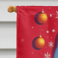 Japanese Spitz Holiday Christmas House Flag