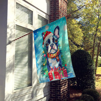 Boston Terrier Christmas House Flag