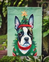 Boston Terrier Christmas Garden Flag
