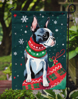 Boston Terrier Christmas Garden Flag