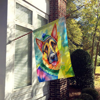 German Shepherd Christmas House Flag