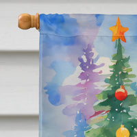 German Shepherd Christmas House Flag