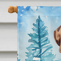 German Shorthaired Pointer Christmas House Flag