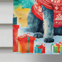 German Wirehaired Pointer Christmas House Flag