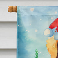 Golden Retriever Christmas House Flag
