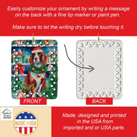 Welsh Springer Spaniel Christmas Porcelain Ornament