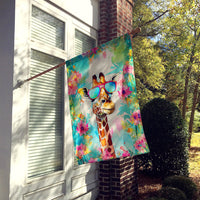 Hippie Animal Giraffe House Flag