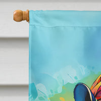 Hippie Animal Hippopotamus House Flag