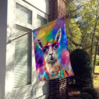 Hippie Animal Llama House Flag