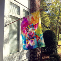 Hippie Animal Pig House Flag