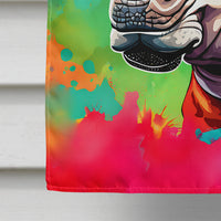 Hippie Animal Rhinoceros House Flag