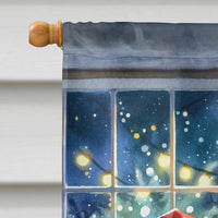 Boxer and Santa Claus House Flag