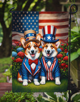 All American Corgi Garden Flag