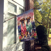 Boxer Two Hearts House Flag