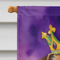 Border Terrier King of Mardi Gras House Flag
