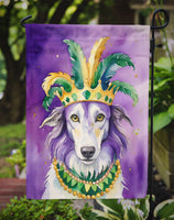 Borzoi King of Mardi Gras Garden Flag