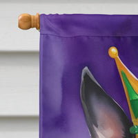 Boston Terrier King of Mardi Gras House Flag