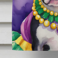 Boston Terrier King of Mardi Gras House Flag