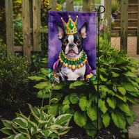 Boston Terrier King of Mardi Gras Garden Flag